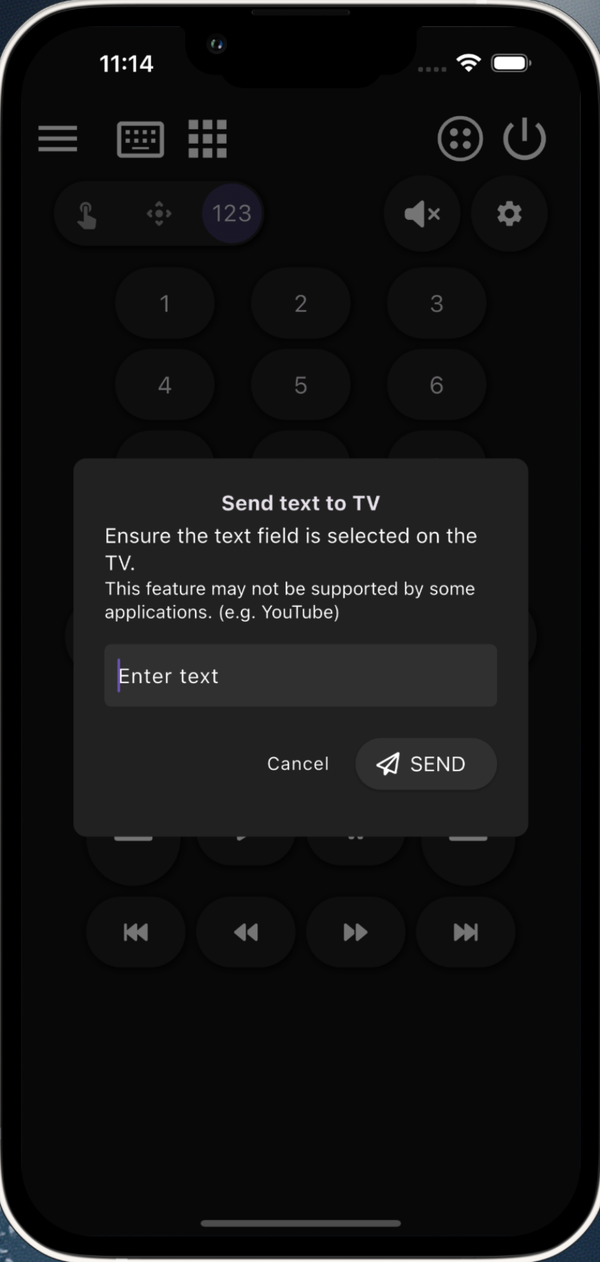 Type on TV from your phone
